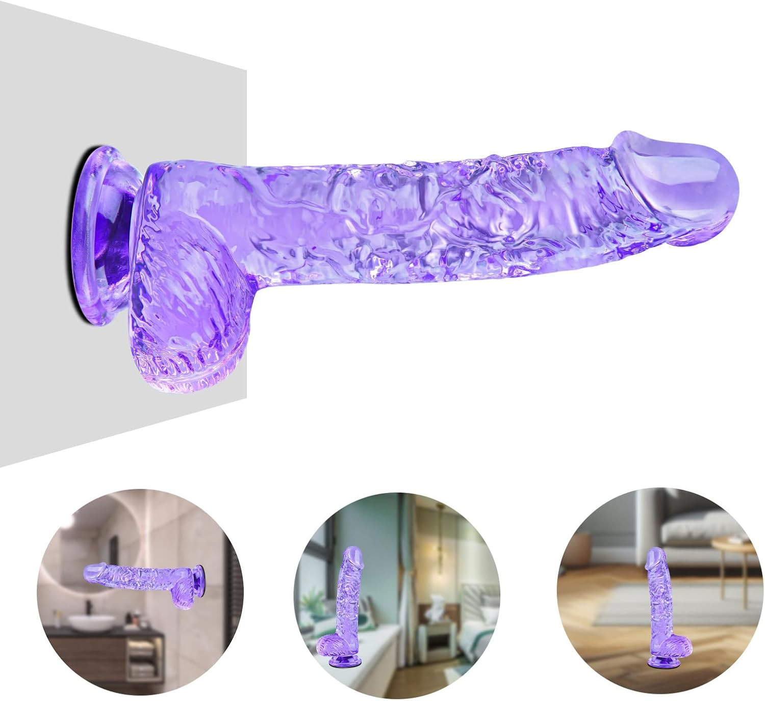 Realistic Purple Clear 6 inch Cute Dildo