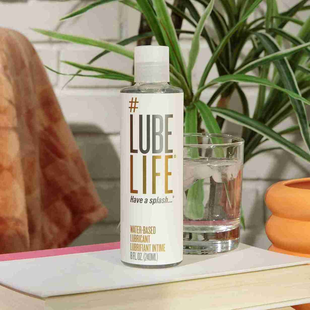 LubeLife Water-Based Personal Lubricant (8 oz) | Toy-Safe & Non-Staining