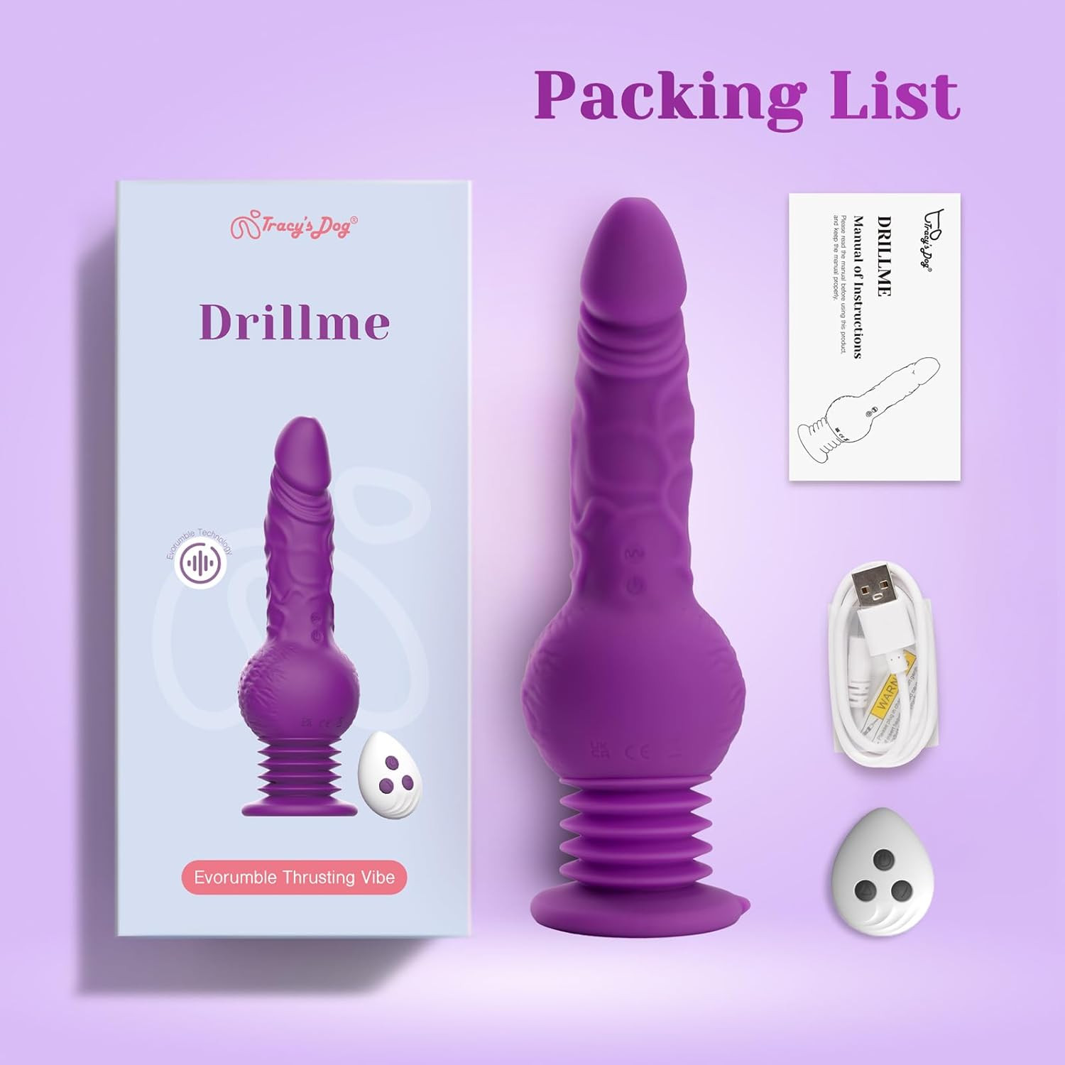 Tracy's Dog 9.29" Automatic Thrusting Dildo Vibrator