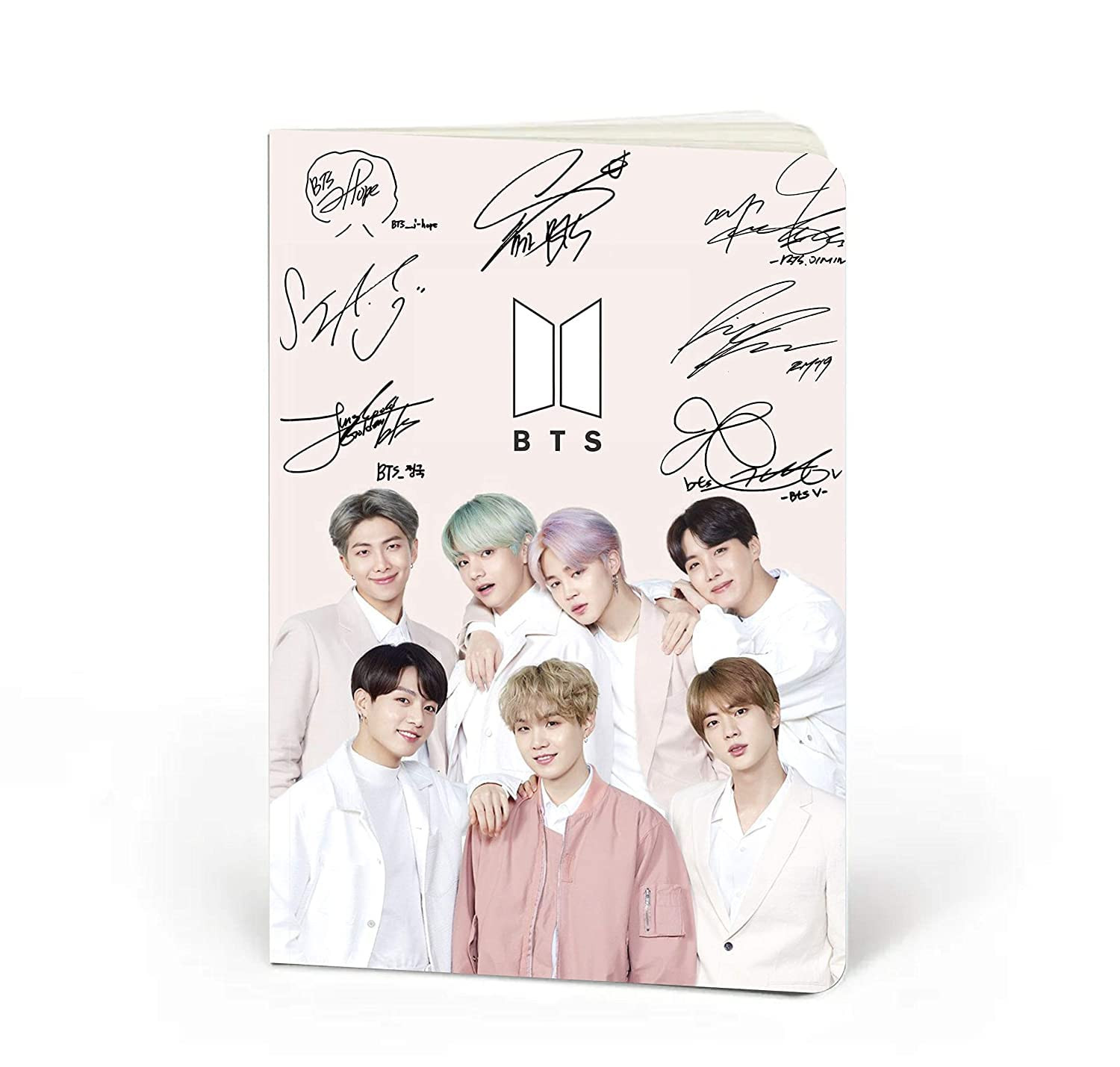 Personalized Gift for BTS Army | Pink Ruled Diary & Bookmark