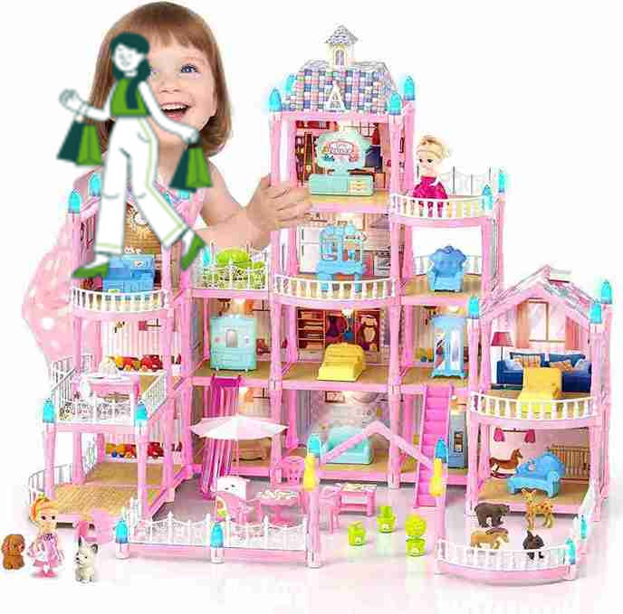 Princess Dream Mansion: 4-Story Dollhouse Playset