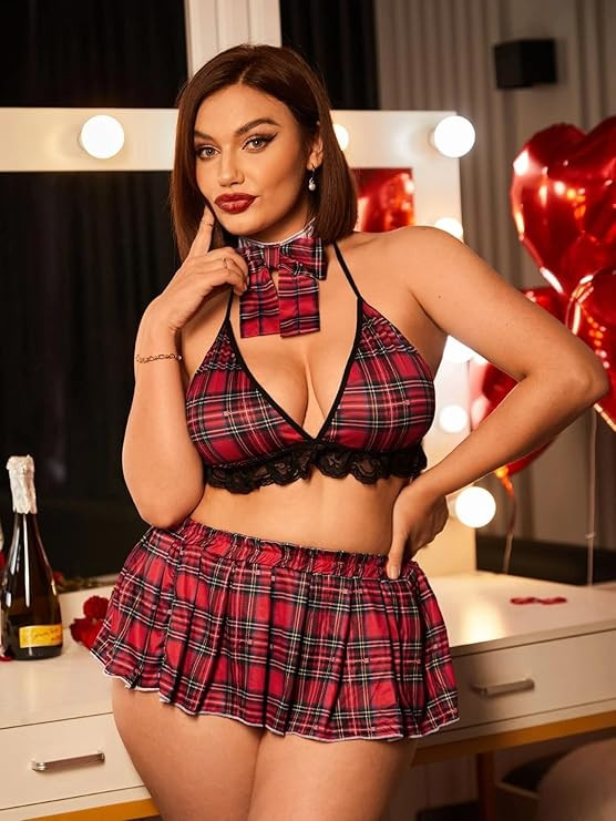 Red Honeymoon Babydoll Lingerie with T-Bikini | Free Size